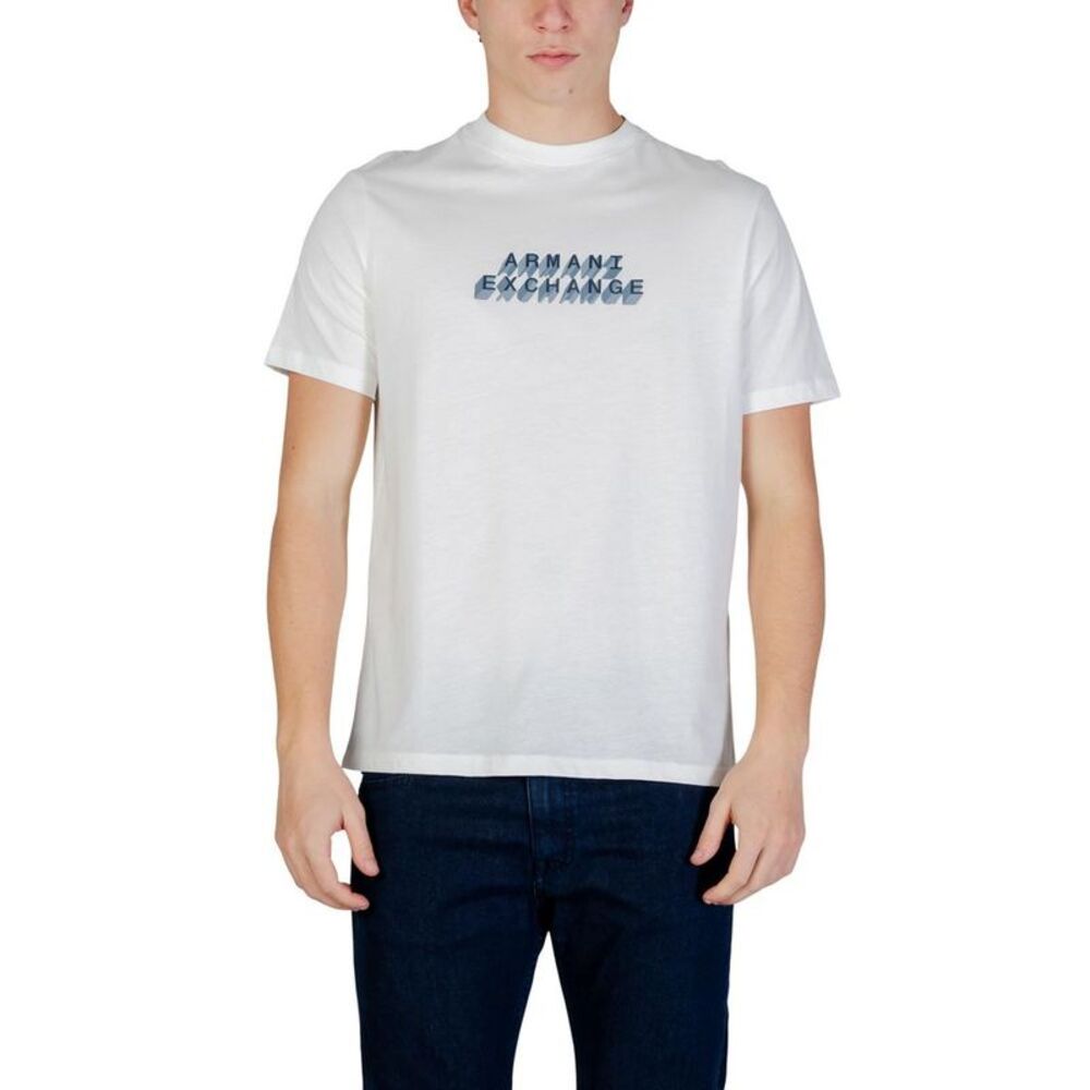 Armani Exchange White Cotton Men's T-Shirt